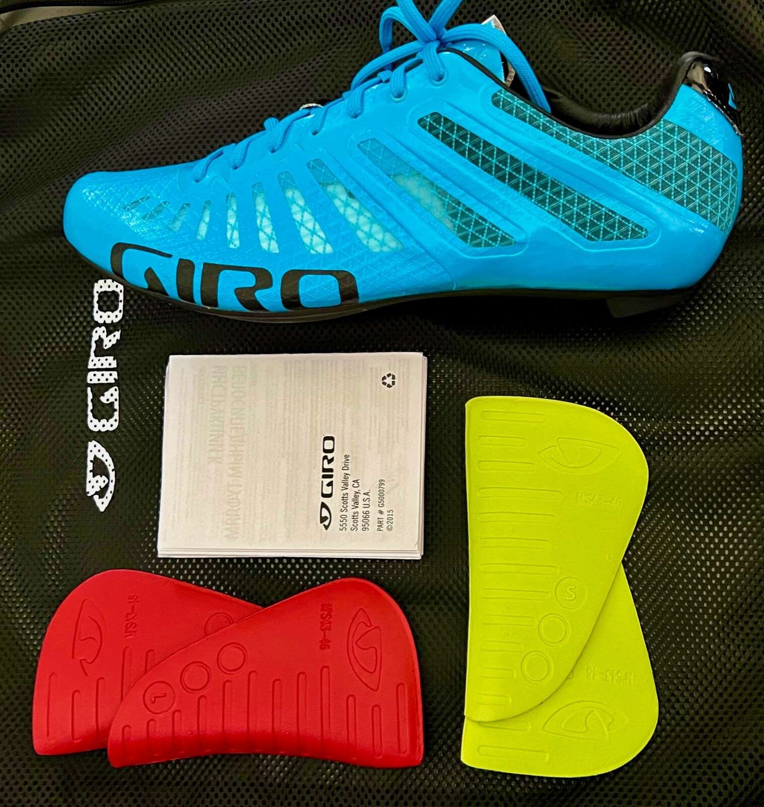 Giro Empire SLX Iceberg/Blue Road Cycling Shoes NIB US 9 1/2 Euro 43 MSRP: $435