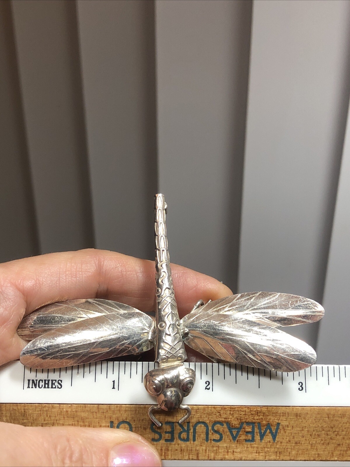 27. Vintage Solid 925 Sterling Silver DRAGONFLY D… - image 15
