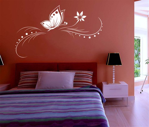 Hand Carving Butterfly Flower Vine Wall Sticker Quote Art Decor UK RUI64 - Imagen 4 de 10