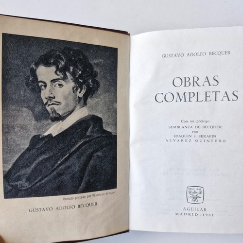 Gustavo Adolfo Bécquer - Obras completas - Aguilar 1961 - Imagen 4 de 4