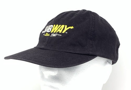 Subway Sandwich Restaurant Employee Unisex Cap Hat Black Adjustable Soft Cotton - Picture 2 of 8