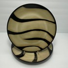 Pier 1 One Zebra Dinner Plates | Animal Print | 10.75 in | Stoneware | Set of 2