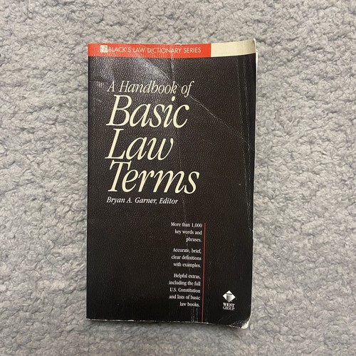 Black's-A Handbook of Basic Law Terms, Bryon A. G. Paperback