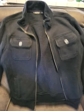 APT 9 Women's Black Fleece Zipper Casual Jacket Size Sm