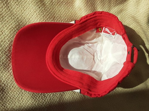 New Red Santander Puma Scuderia Ferrari Hat Racing Cotton 56-59cm Adjustable - Picture 22 of 24