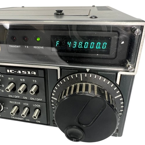 Vtg Icom IC-451A 430MHz All Mode Amateur Ham Radio Transceiver w Mic Box Manual - Zdjęcie 2 z 22