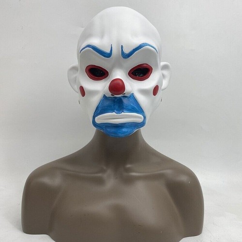 Batman The Dark Knight Joker Clown Cosplay Bank Robber Resin Mask Clownish Prop - Picture 13 of 18