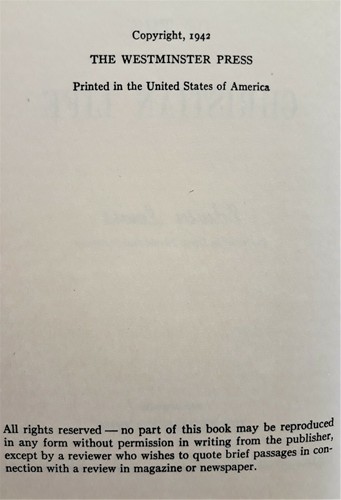 The Practice of the Christian Life, Lewis, 1st Hardcover Westminster Press, 1942 - Imagen 10 de 10