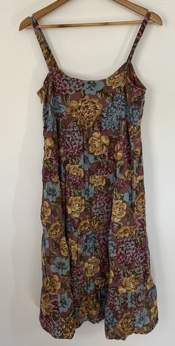 Auguste The Label Dress Womens Size 10 Boho Midi Floral Lined Purple Blue - Foto 8 di 8