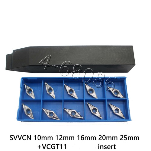 VCGT110304-AK aluminum insert+ SVVCN1010H11 10x100mm Lathe Holder indexable tool - Picture 2 of 9