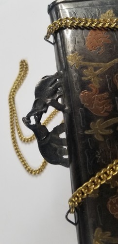 Elephant Purse Crossbody Chain Clutch Handbag Silver Copper Brass Metal Vintage - Picture 8 of 9