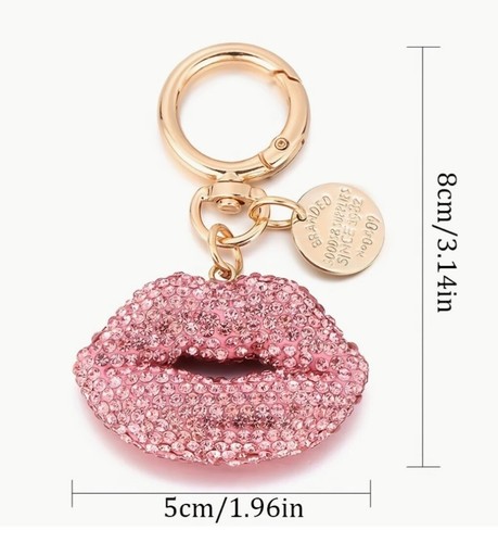 Sexy Labios Llavero Estrás Llavero Bolso/Cartera Dije/Elige Color - Imagen 2 de 12