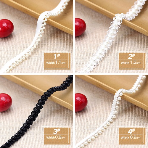 Bestickt Spitze Rand Borte Perlen Band Applikation Kostüm Dekor Chic Handwerk Nähen Kit - Bild 11 von 33