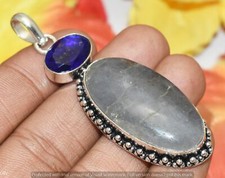 Labradorite Tanzanite Quartz Gemstone Pendant 925 Silver Plated U307-A173