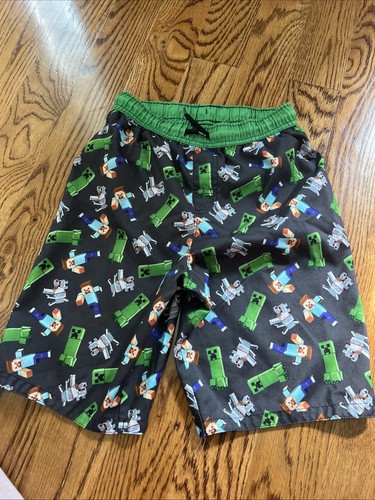 Minecraft Boys Swim Trunks Elastic Waist Quick-Dry Size 10/12 (Lot Of Two) - Picture 4 of 5