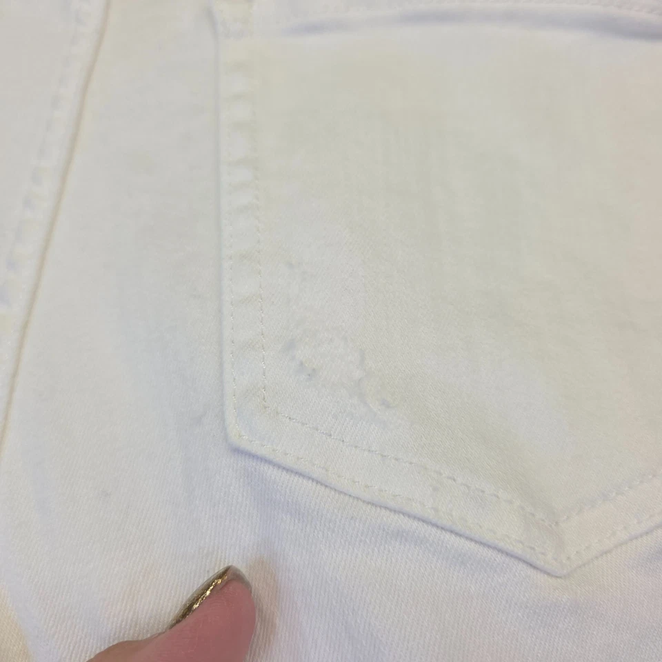 Pantalones Cortos Y2KExpress Mujer 2 Blancos Tiro Alto Cordones Desgastados Corte Foto 3 de 4