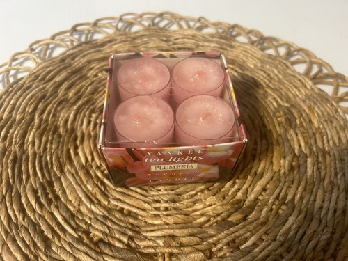 Yankee Candle Plumeria Velas de Luz de Té Fragante Floral Caja de 12 Nuevo - Imagen 4 de 8