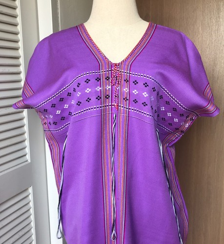 Women's Thai Hill Tribe Style Handmade Cotton Midi Dress Multi-Color Karen Chic - Picture 38 of 168