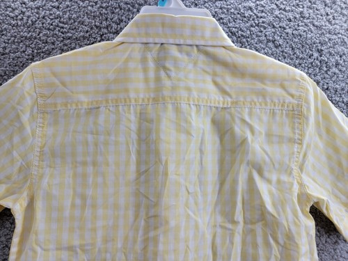 Tommy Hilfiger Short Sleeve Gingham Plaid Shirt Big Boys S (8) Lemonade/White - Picture 12 of 17