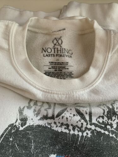 Nothing Lasts Forever Queen Elizabeth Graphic Sweatshirt White Crewneck L/S 3X - Picture 3 of 3