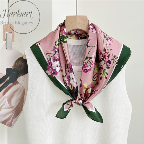 Spring and Autumn Silk Mulberry Silk Scarf Women's Retro Temperament Scarf Shawl - Picture 8 of 15
