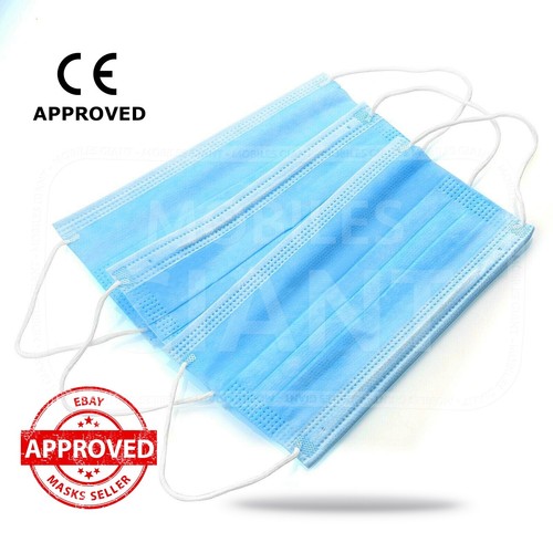 UK Safe Face Mask Non Surgical Disposable Mask with Soft Ear Loop UNISEX 3PLY - Bild 2 von 22
