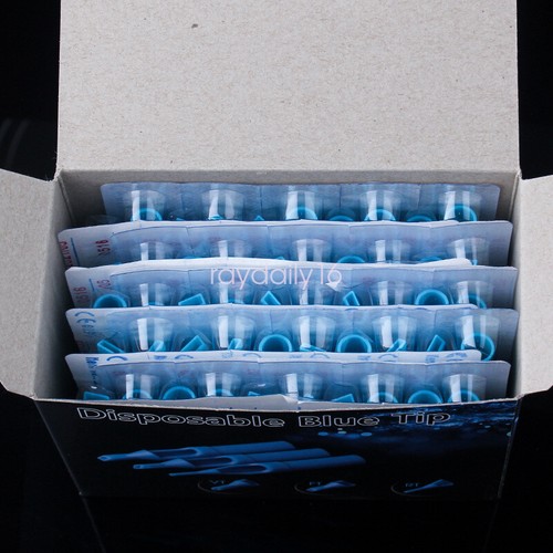50Pcs Blue Plastic Sterile Disposable Tattoo Nozzle Needle Tube Tips RT FT DT - Picture 15 of 33