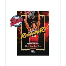 Zaccharie Risacher RC Hawks 2024-25 Topps NOW Basketball Card 5 In Hand