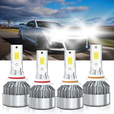 For Chevrolet Camaro 1998-2002 Combo 9005 9006 LED Headlight Bulbs High/Low Beam