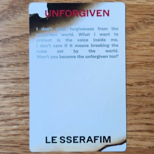 Eunchae Official Photocard Le Sserafim 1st Studio Album Unforgiven Genuine Kpop - Picture 2 of 2