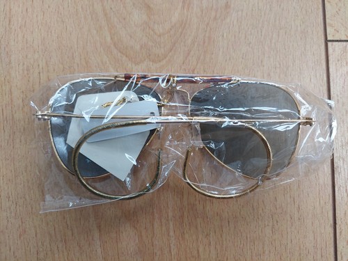 Original Brow Bar Aviator Sunglass Outdoorsman Vintage Cable Temple Brown / Grey - Picture 4 of 4