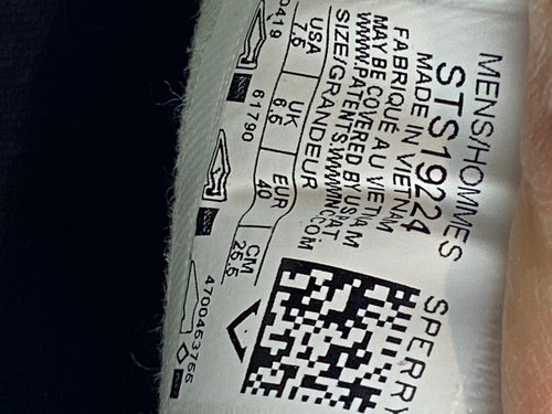 Sperry Top-Sider Leeward White Navy Striped Boat Shoes STS19224 Men Size 7.5 NIB - Picture 8 of 11