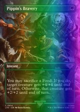 SCENIC BORDERLESS FOIL - Pippin's Bravery - MTG - LOTR Lord of the Rings - NM