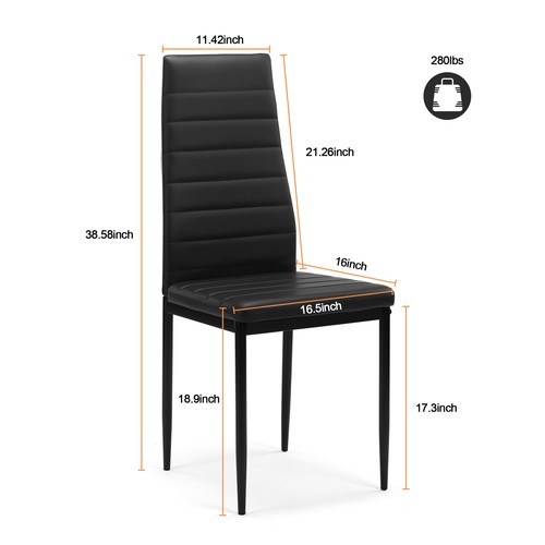 5 Pieces Kitchen Dining Table Set, Dining Table and 4 Chairs Breakfast Furniture - Picture 11 of 32