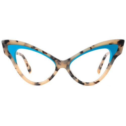 Gafas geométricas de acetato Cateye para mujer estilo único marcos de gafas de plástico - Imagen 16 de 26