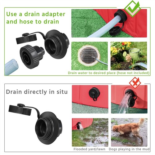 Foldable Dog Swimming Pool Pets Bathing Tub Large Collapsible Kiddie Grooming - Picture 9 of 22