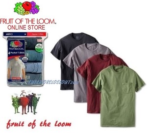 loom pocket fruit tees pack cotton assorted colors