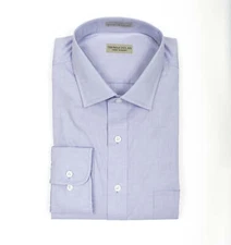 NWT Big Tall 19" Neck/38"-39" Sleeve Thomas Dylon Non-Iron Blue Dress Shirt