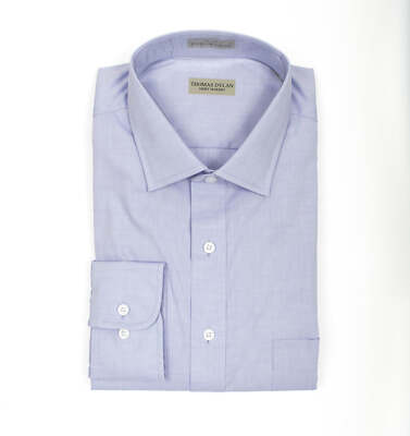 NWT Big Tall 19'' Neck/38''-39'' Sleeve Thomas Dylon Non-Iron Blue Dress Shirt