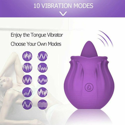 Waterproof Tongue Oral Clit Licking Vibrator G Spot Dildo Women Sex Toys new - Picture 2 of 7
