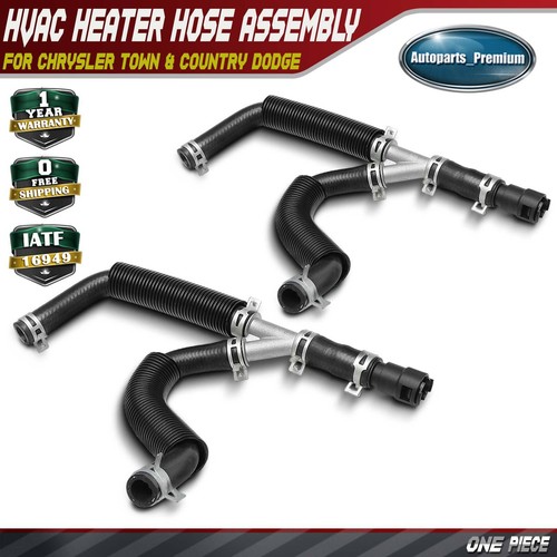2x HVAC Heater Hose & Tube Assy for Chrysler Town & Country Dodge Grand Caravan - Photo 1/8