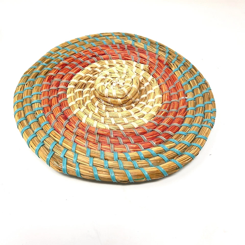 Hand Woven Rattan/ Wicker Lids For Bowls Bohemian Home Decor Housewares - Image 2 of 4