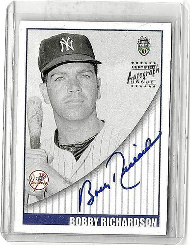 BOBBY RICHARDSON 2002 TOPPS SUPER TEAMS '61 YANKEES CERTIFIED AUTOGRAPH - Picture 2 of 2
