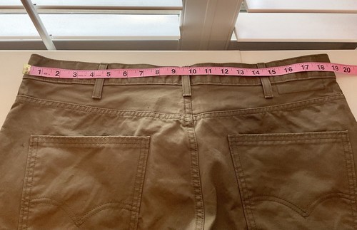 LEVIS Strauss & Co CHINO Army Green Khaki Pants Size 38x34 *fit 38x33 CW1015 - Picture 16 of 19