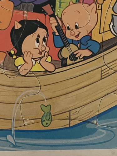 Vintage Bugs Bunny Frame Tray Puzzle 1978 Whitman Warner Bros Looney Tunes Boat - Picture 13 of 17