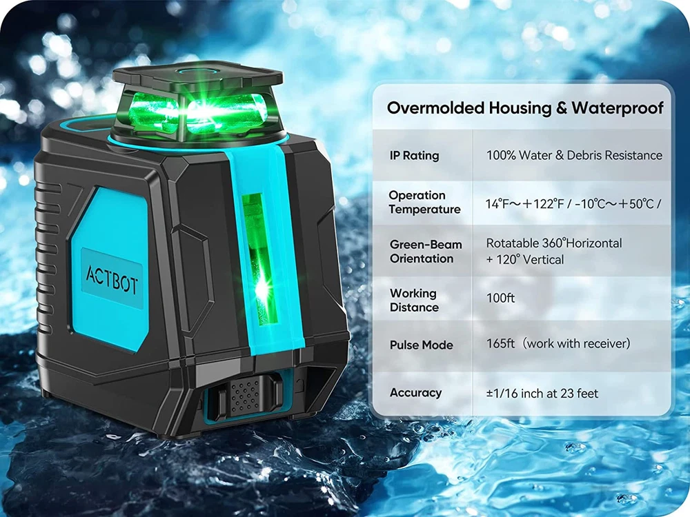 Green Laser Level Self Leveling Horizontal Vertical Tilt Straight Cross Line