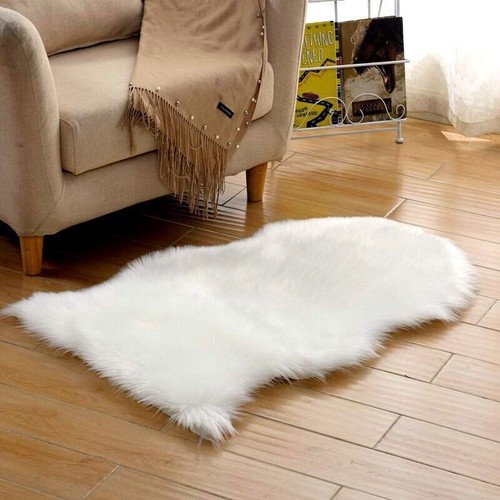 Fur Faux Sheepskin Soft Carpet Washable Seat Mats Fluffy Rugs Chairs Sofas Cover - Picture 7 of 29
