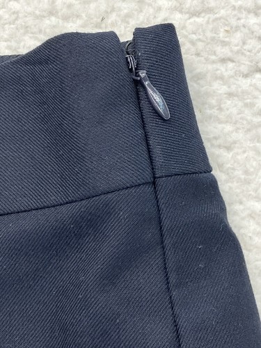 GAP Skirt Size 0 Navy Blue A-Line Decorative Pleats Tie on Front Lined Side Zip - Picture 7 of 12