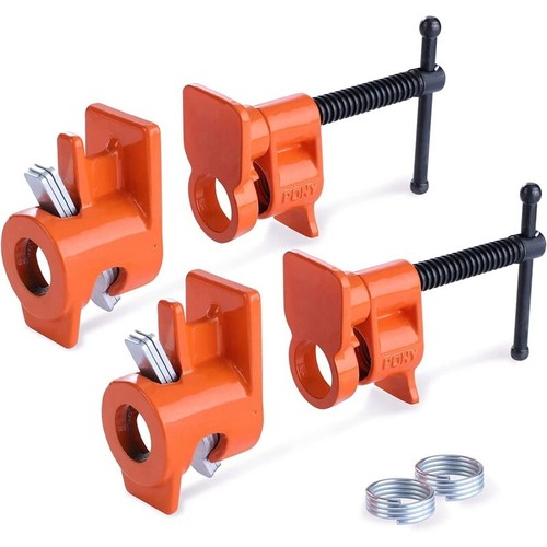 PONY 2-Pack 1/2 Inch Pipe Clamp 52 Wood Gluing Pipe Clamp Fixture for Black Pipe - Picture 6 of 10