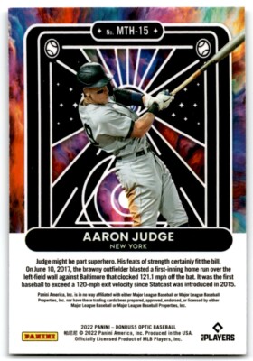 【新品】2022 MLB ALL STAR GAME AARON JUDGE 2022 Absolute Baseball Aaron Judge #15 New York Yankees NM | eBay